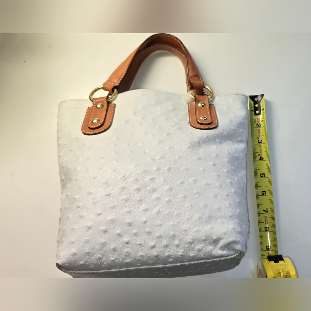 NWOT Maurizio Taiuti White Leather Handbag - Picture 3 of 14